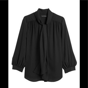 Banana Republic tie-neck blouse